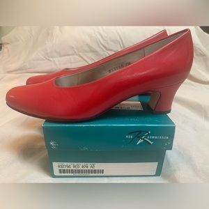 Red Leather Pumps size 7A2